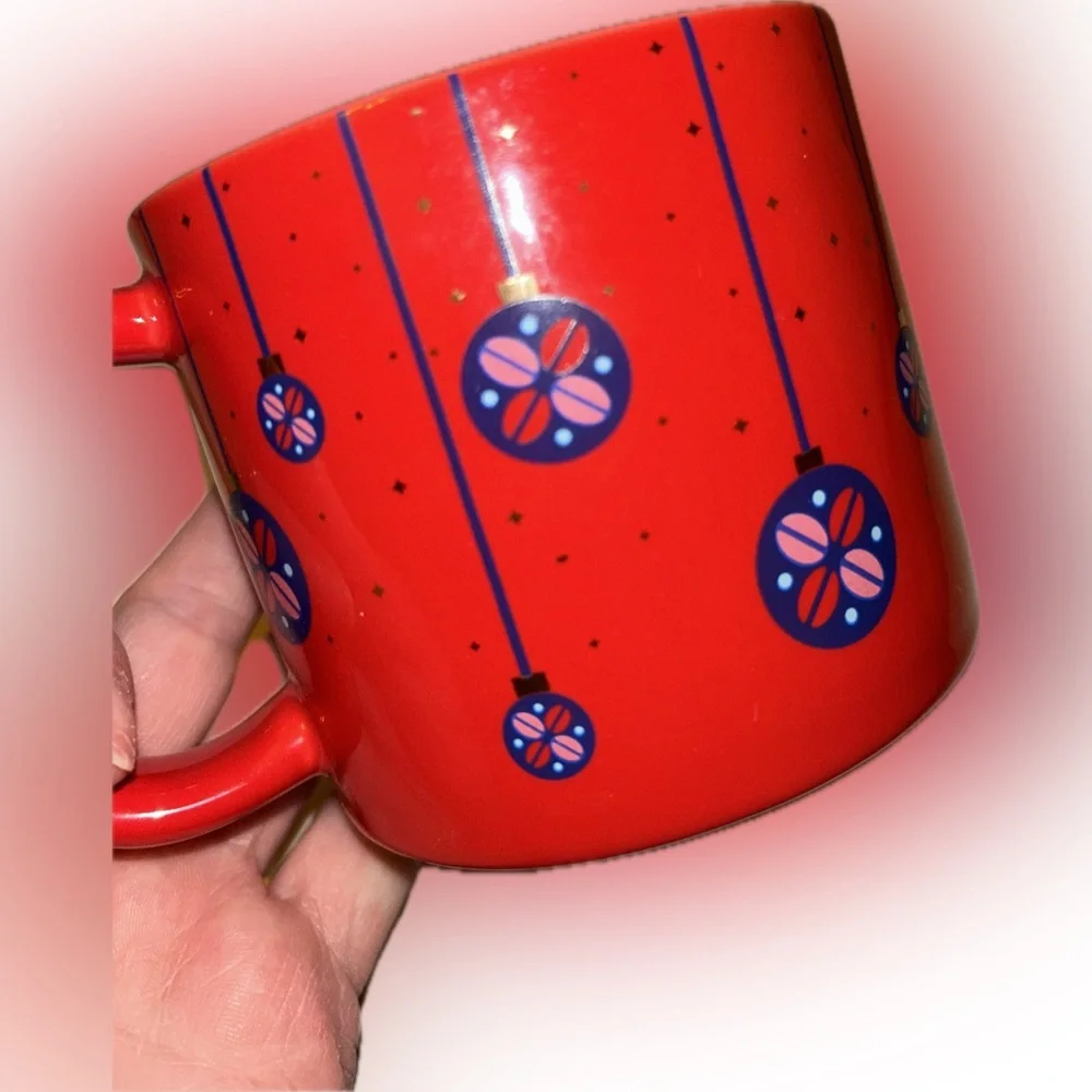 Caribou Coffee 2020 Red Ceramic Christmas Holiday Ornaments 12oz Mug Cup Handle